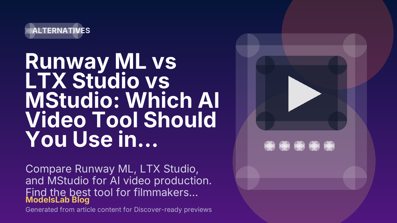 Runway ML vs LTX Studio vs MStudio: Which AI Video Tool Should You Use in 2026