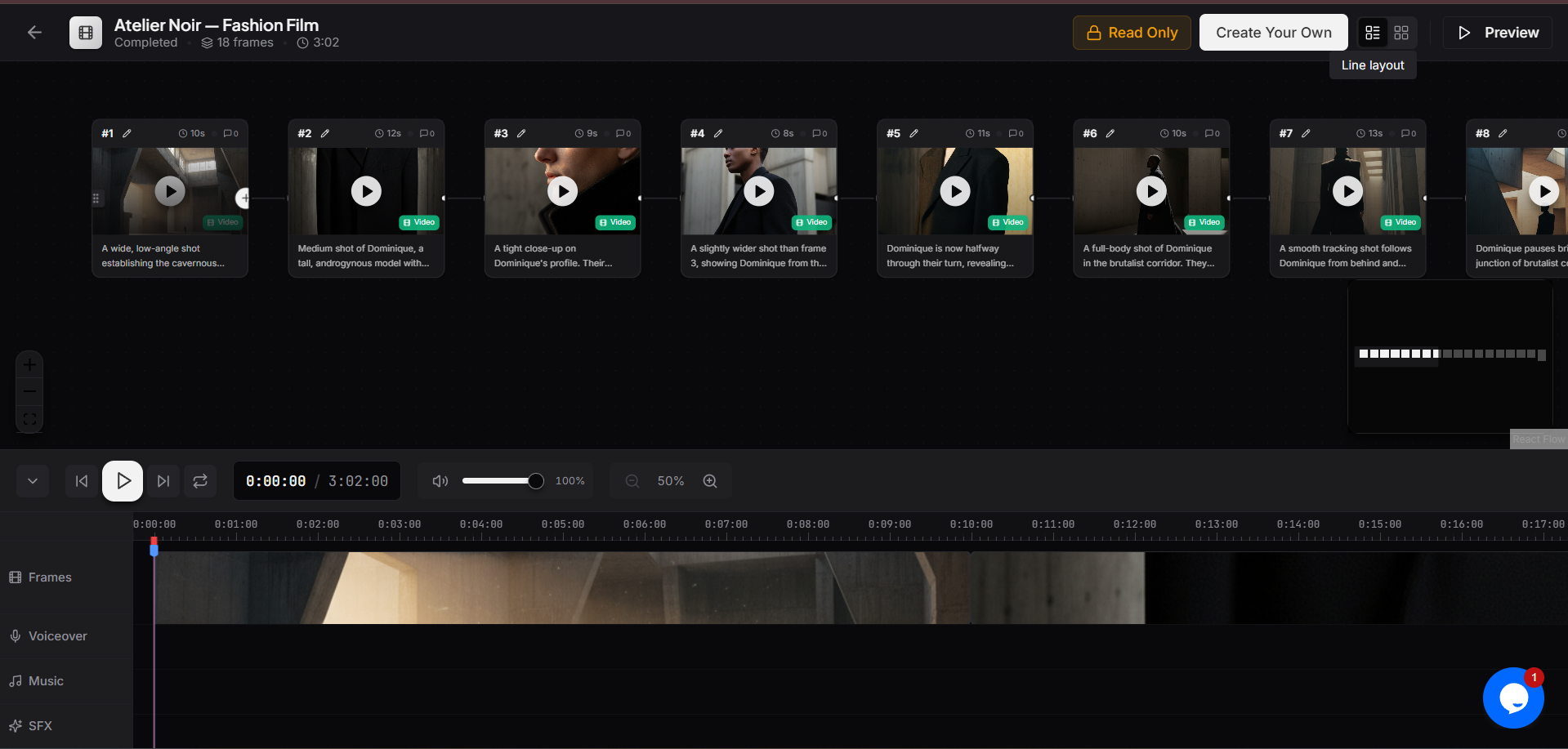 M Studio film production interface demonstration