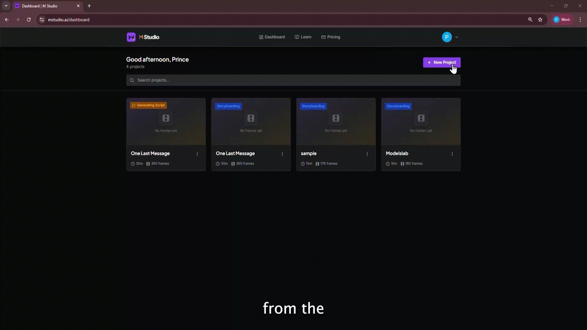 Idea being transformed into structured script scenes